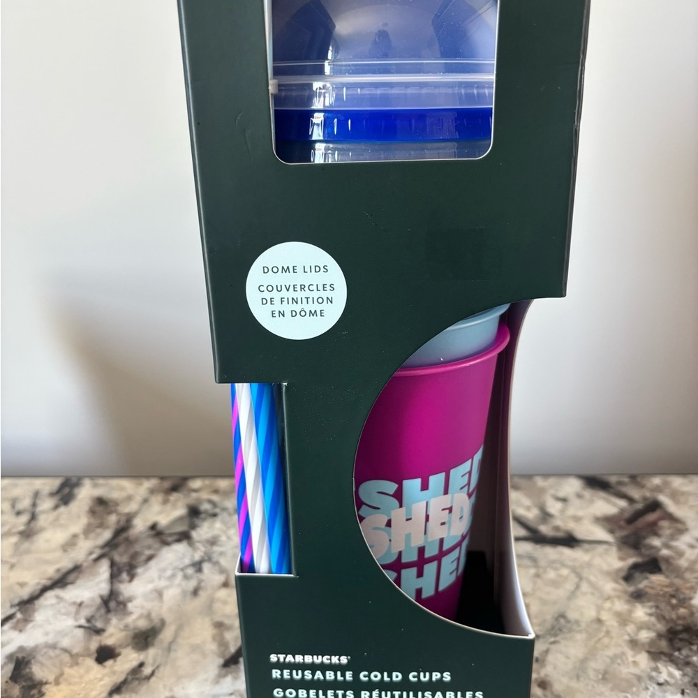 Starbucks Reusable Cold Cups 5 pack with Straws